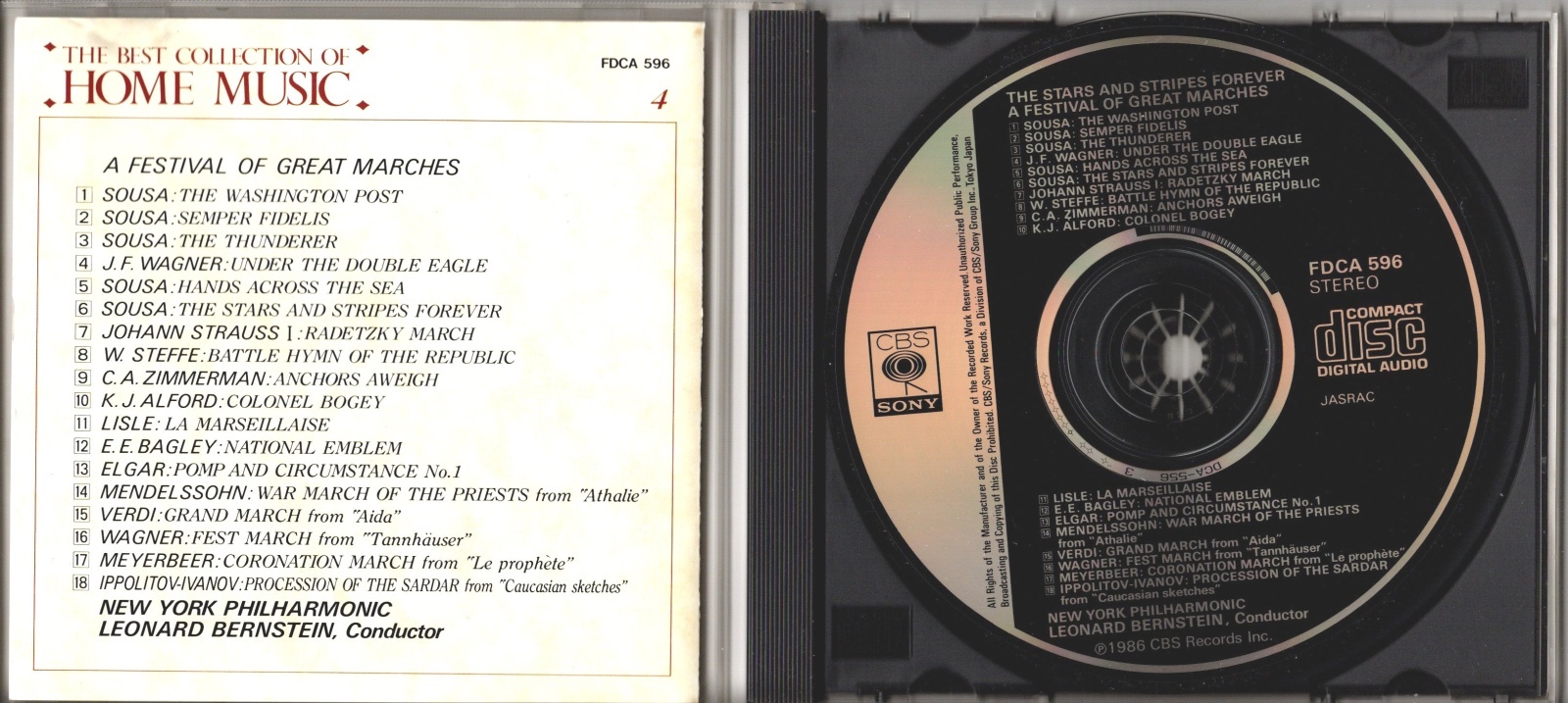 画像3: [中古CD] CBS バーンスタイン／星条旗よ永遠なれ〜マーチの祭典