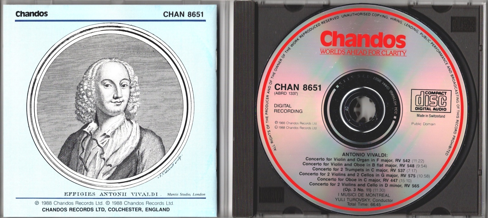 画像3: [中古CD] 英Chandos イ・ムジチ・ドゥ・モントリオール／ヴィヴァルディ 協奏曲集