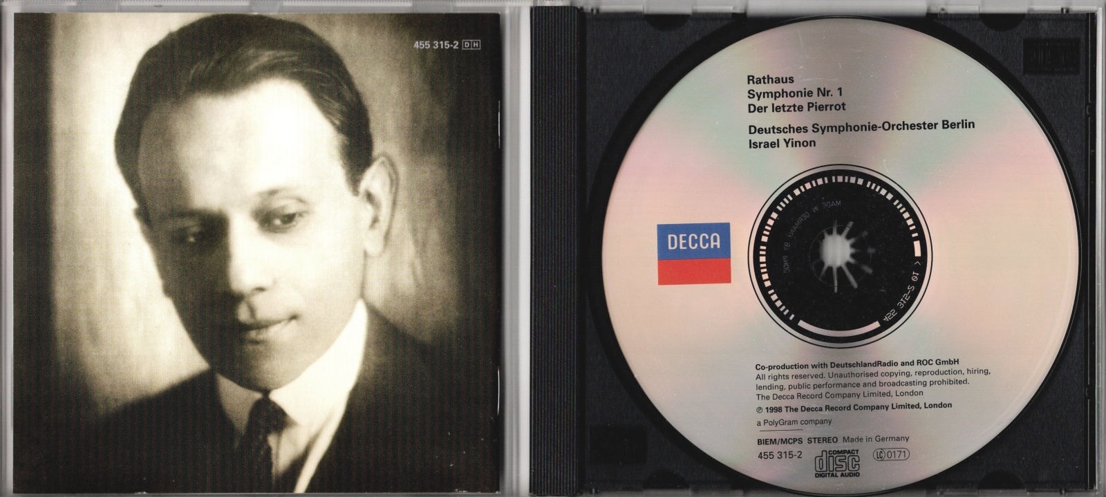 画像3: [中古CD] 独DECCA 退廃音楽シリーズ、ラートハウス／最後のピエロ, 交響曲第1番