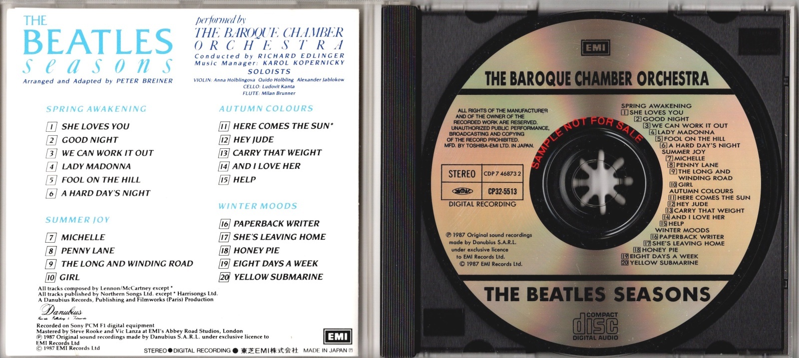 画像3: [中古CD・サンプル盤] EMI "BEATLES Seasons" バロック室内管弦楽団