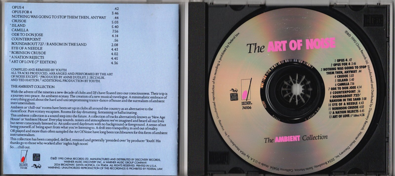 画像3: [中古CD] 米CHINA アート・オブ・ノイズ／THE AMBIENT COLLECTION