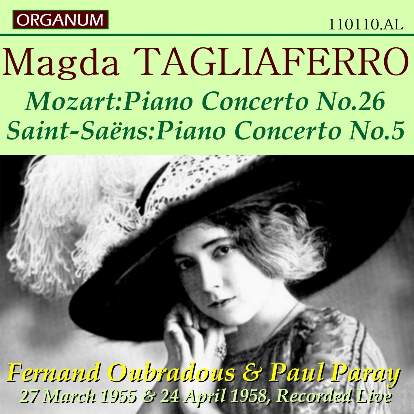 画像1: [新品CD-R] ORGANUM マグダ・タリアフェロ、パリ・ライヴ／モーツァルト ピアノ協奏曲第26番, サンサーンス ピアノ協奏曲第5番