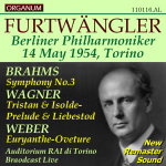 画像1: [新品CD-R] ORGANUM フルトヴェングラー＆ベルリン・フィル 1954年トリノ・ライヴ/ブラームス 交響曲第3番, ワーグナー「トリスタンとイゾルデ」他