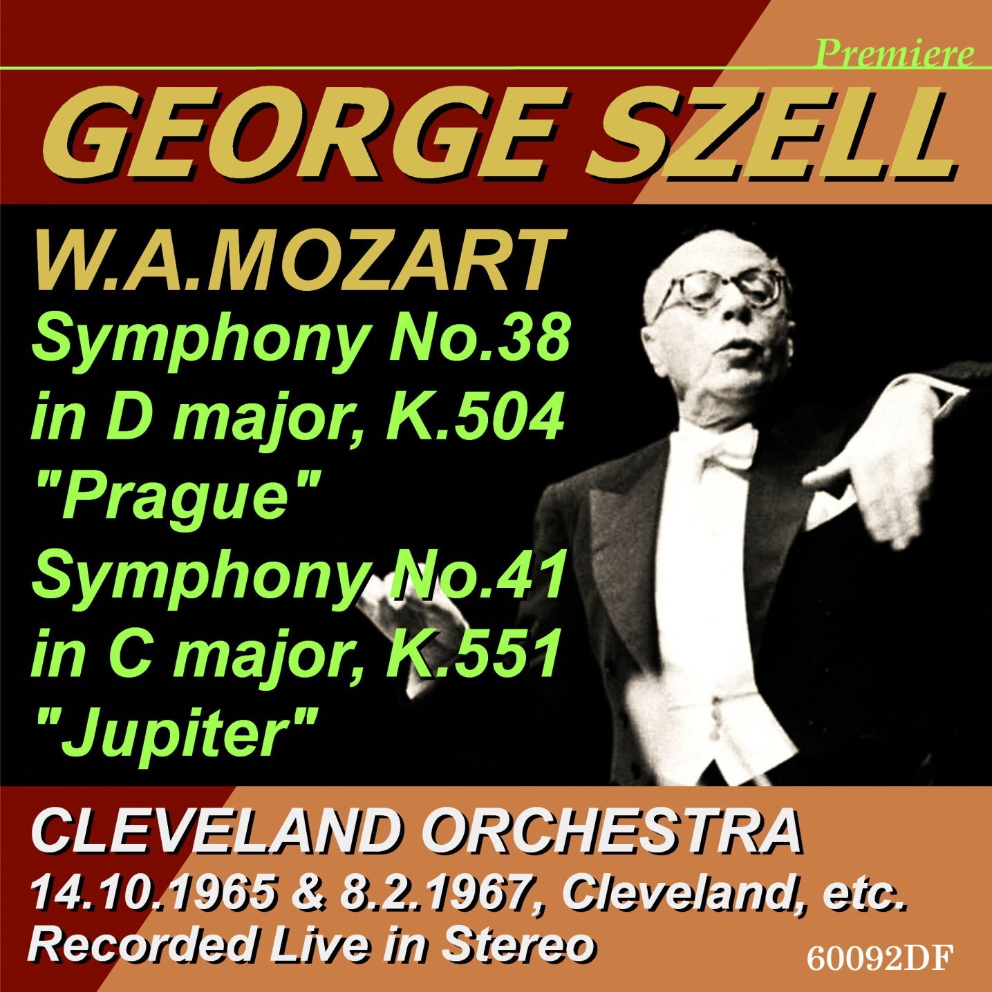 画像1: [新品CD-R] PREMIERE セル＆クリーヴランド管 STEREOライヴ/モーツァルト 交響曲第38番「プラハ」, 第41番「ジュピター」