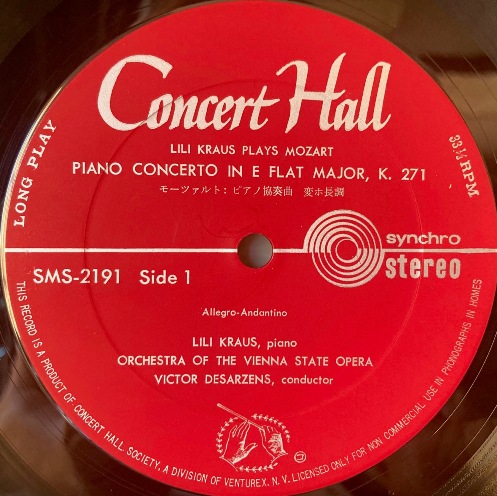 画像2: Concert Hall リリー・クラウス／モーツァルト ピアノ協奏曲第9番「ジュノーム」, ピアノ・ソナタ第11番(トルコ行進曲)