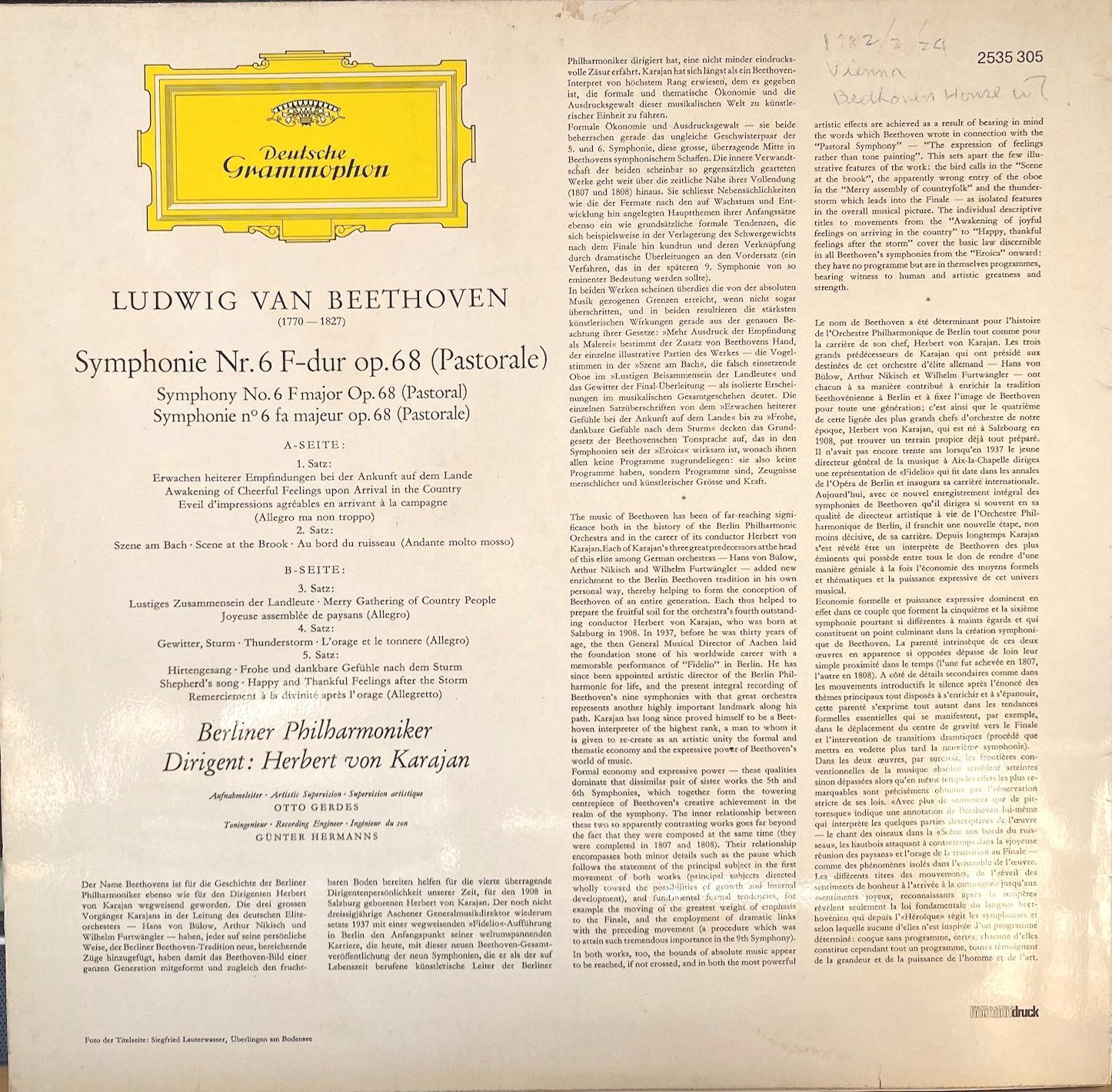 画像3: 独DG カラヤン＆ベルリン・フィル/ベートーヴェン 交響曲第6番「田園」