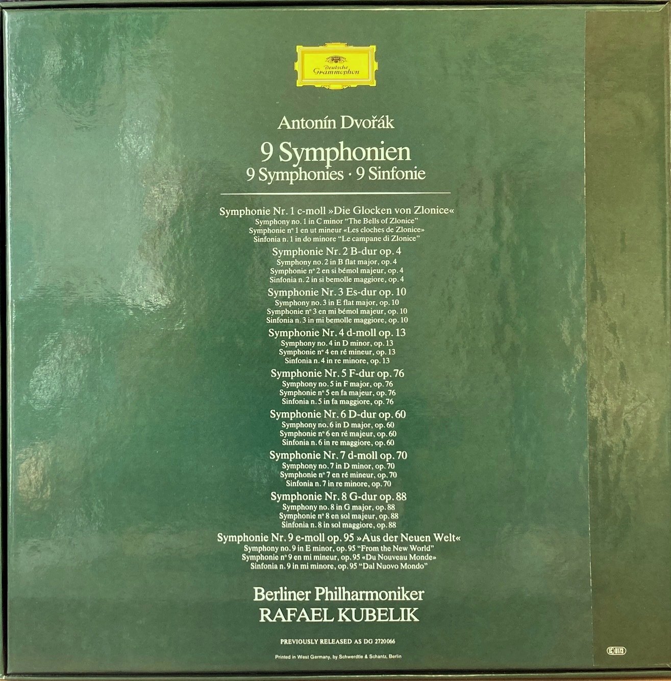 画像4: 独DG [９枚組] クーベリック＆ベルリン・フィル/ドヴォルザーク 交響曲全集(全9曲)