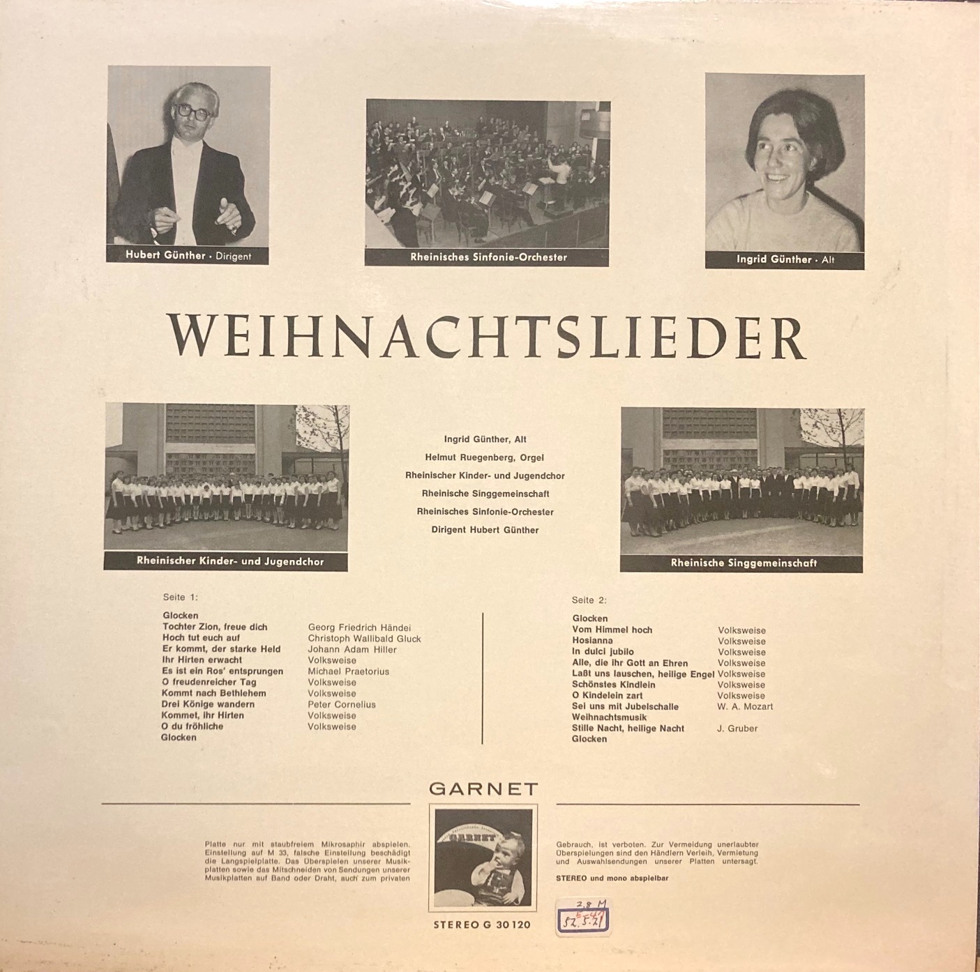 画像3: 独GARNET クリスマスの歌／H.ギュンター＆ライン交響楽団, ライン合唱協会合唱団