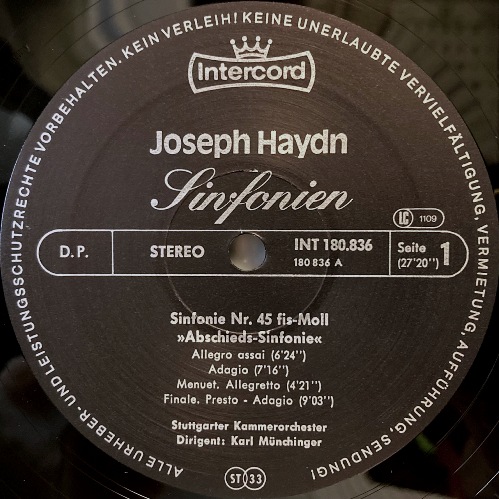 画像2: 独Intercord [2枚組] ミュンヒンガー/ハイドン 交響曲第45番「告別」, 第48番「マリア・テレジア」, 第88番, 第92番「オックスフォード」
