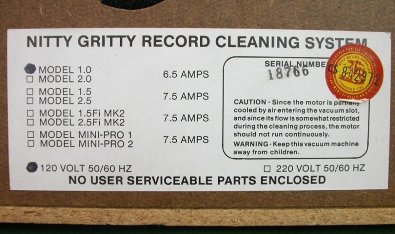 画像: [中古アイテム] Nitty Gritty ニッティー・グリッティー／Model 1.0　レコード・クリーニング機