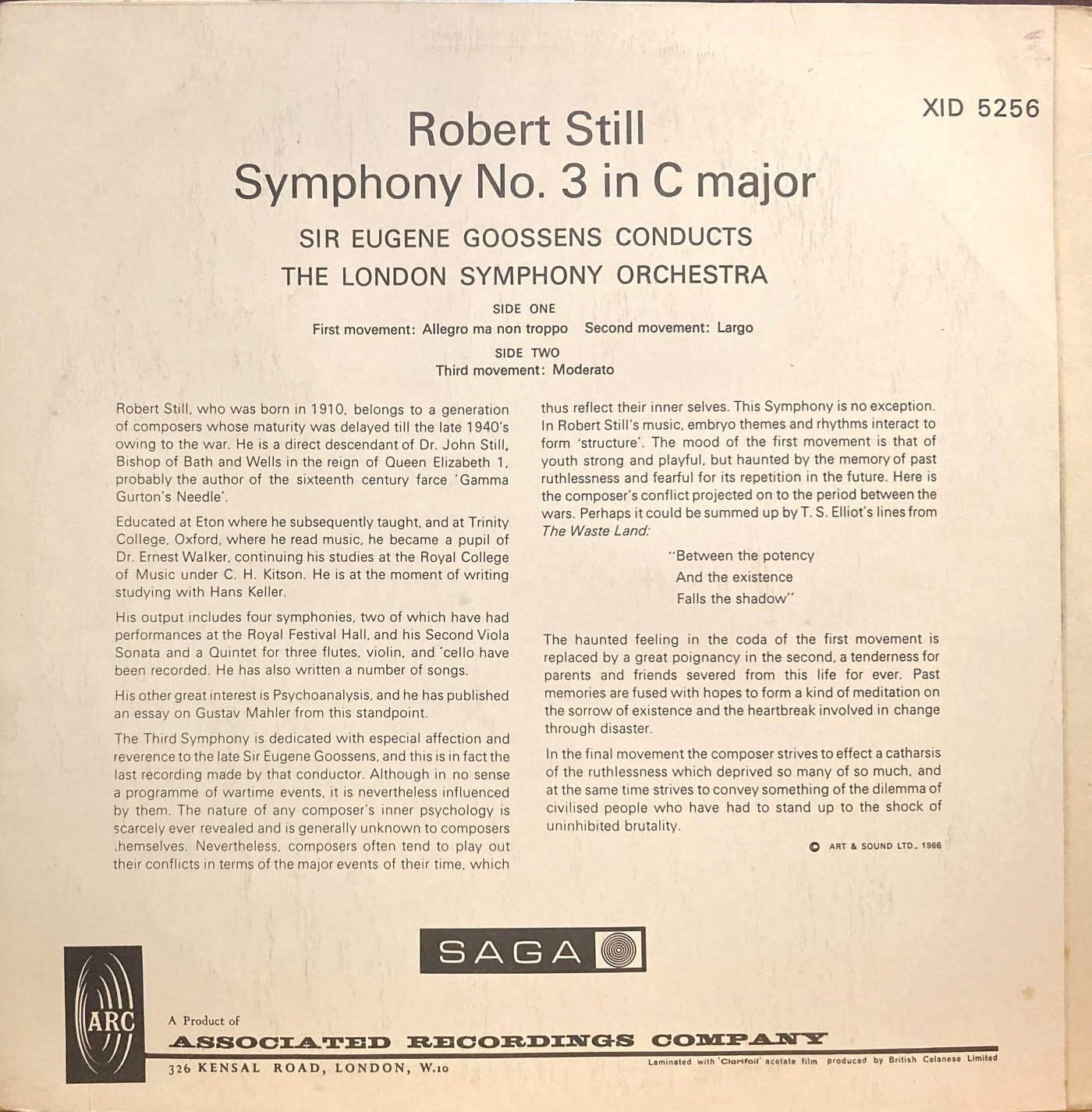画像3: 英SAGA グーセンス／ロバート・スティル 交響曲第3番