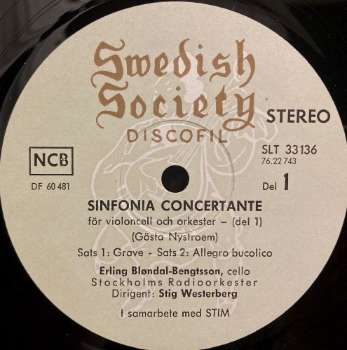 画像2: スウェーデン Swedish Society ヴェステルべリ/ニューストレム 協奏交響曲, コッホ 北欧狂詩曲