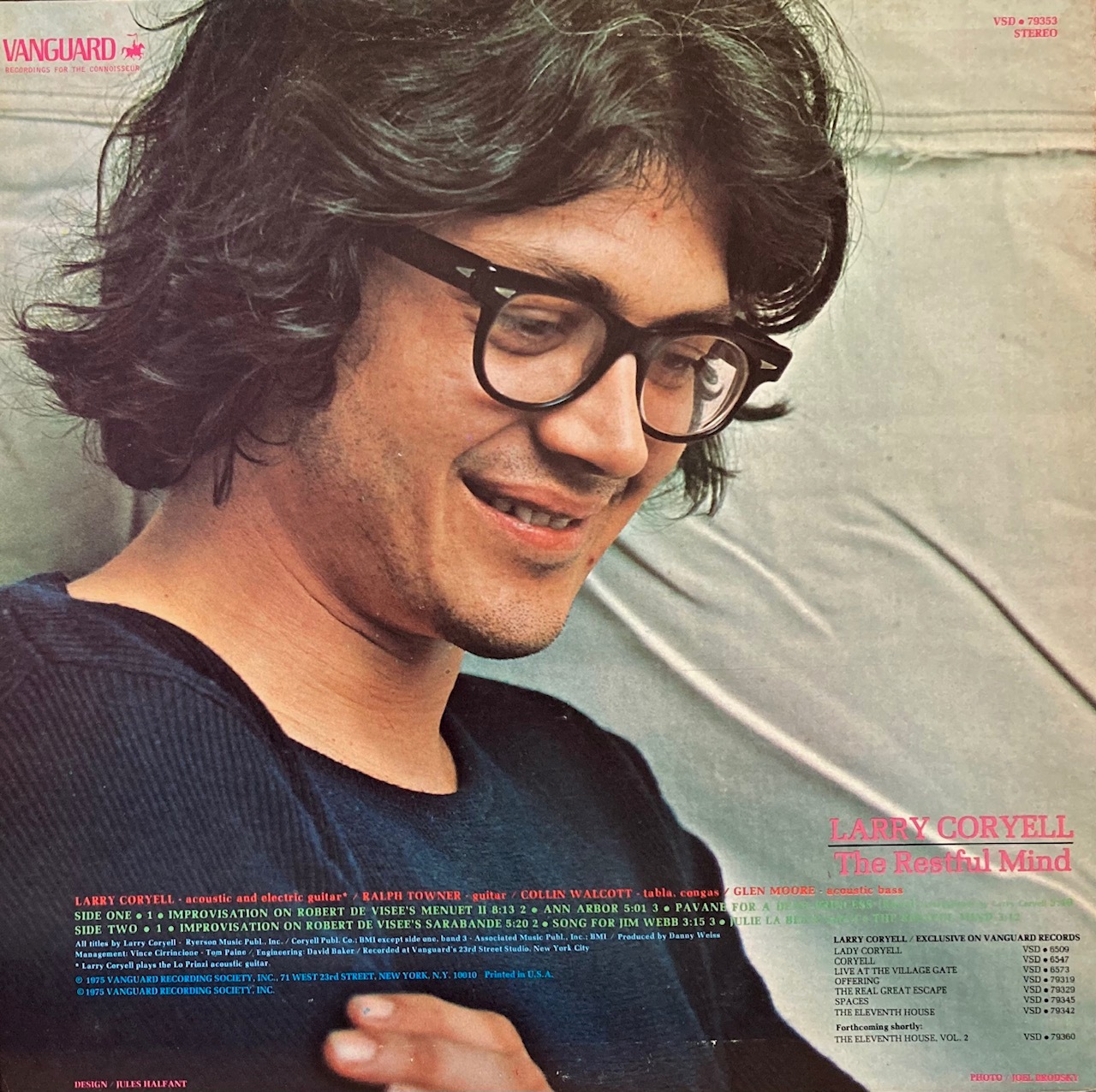 画像3: 米VANGUARD ラリー・コリエル／THE RESTFUL MIND〜亡き王女のためのパヴァーヌ